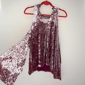 Pink Velvet American Eagle Top